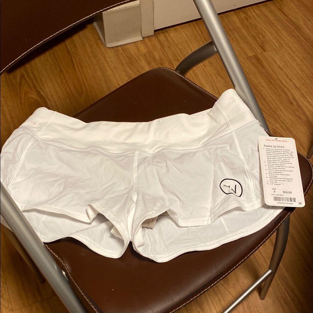 Lululemon Athletica White Athletic Shorts Soft Fabric